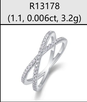 Ring Criss Cross Pavé Moissanite VVS – S925
