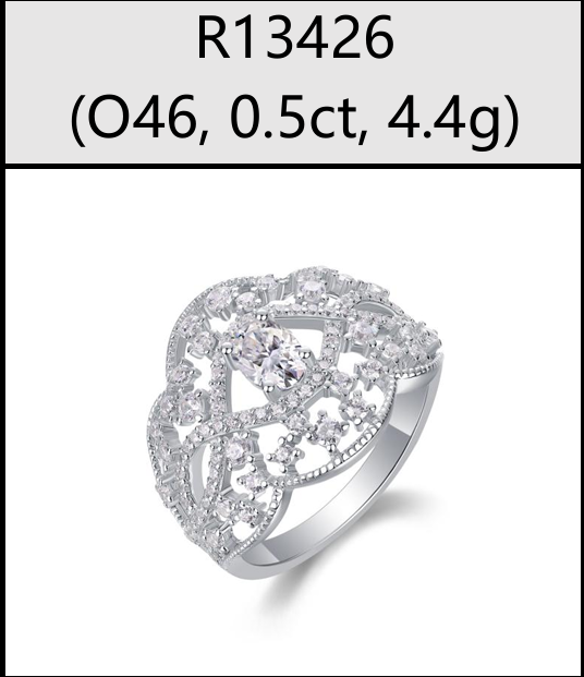 Ring Floral Openwork Moissanite VVS – S925