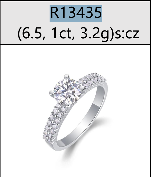 Ring Solitaire Pavé Moissanite VVS – S925
