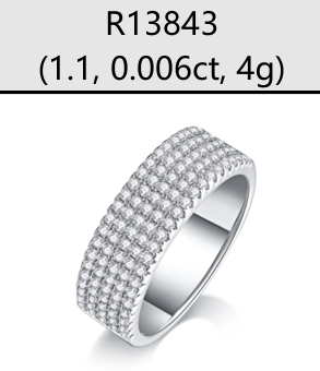 Ring Wide Pavé Moissanite VVS – S925