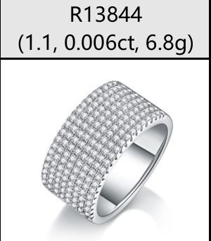 Ring Wide Pavé Moissanite VVS – S925