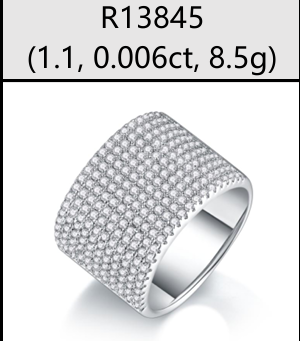 Ring Wide Pavé Moissanite VVS – S925