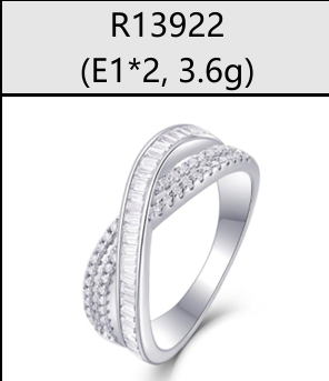 Ring Baguette Criss Cross Moissanite VVS – S925