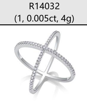 Ring Criss Cross Pavé Moissanite VVS – S925