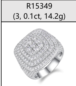 Square Multi Halo Iced Signet Ring Moissanite VVS – S925