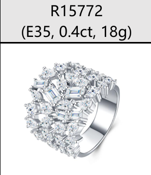 Ring Mixed Cut Cluster Moissanite VVS – S925