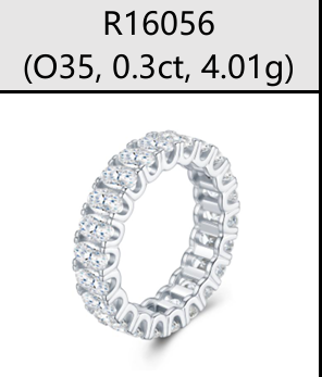 Ring Eternity Round Moissanite VVS – S925