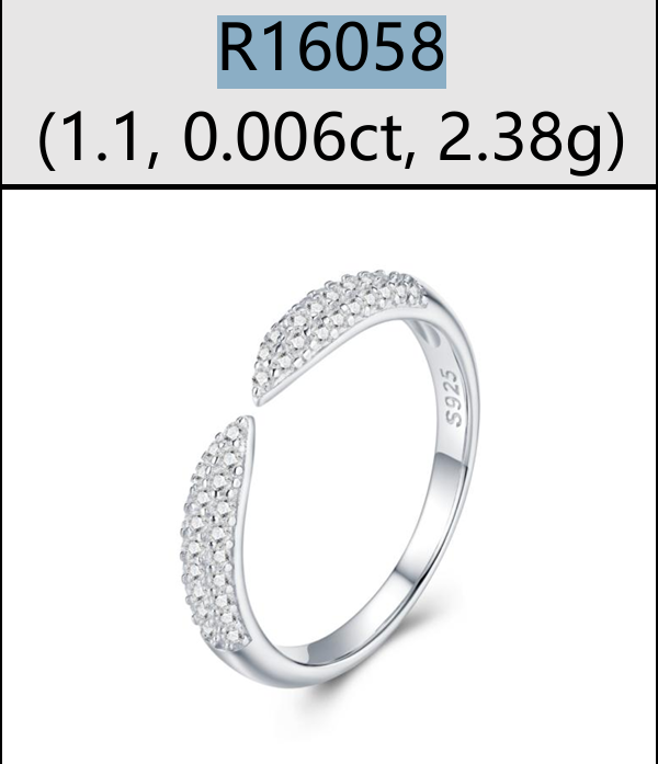 Ring Open Pavé Moissanite VVS – S925