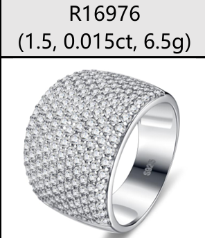 Ring Wide Dome Pavé Moissanite VVS – S925