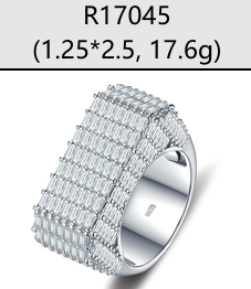 Full Baguette Iced Ring Moissanite VVS – S925