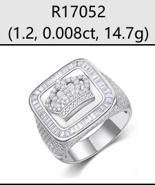 Royal Crown Iced Signet Ring Moissanite VVS – S925