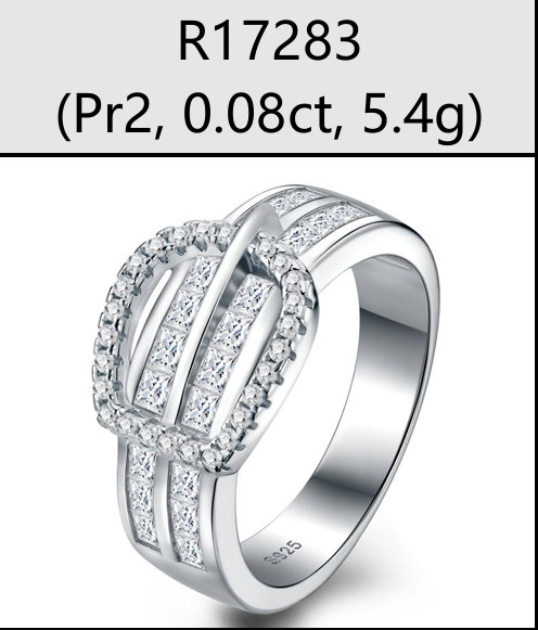 Ring Cushion Pavé Moissanite VVS – S925