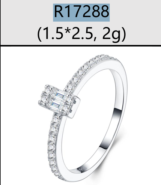 Ring Emerald Cluster Pavé Moissanite VVS – S925
