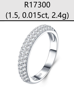Ring Half Eternity Pavé Moissanite VVS – S925