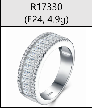 Ring Baguette Half Eternity Moissanite VVS – S925