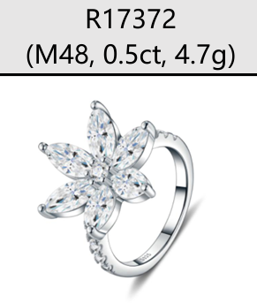 Ring Marquise Flower Moissanite VVS – S925