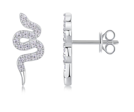 Studs Serpent Pavé Moissanite VVS – S925