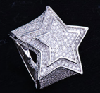 Bague Étoile Pavée Moissanite VVS – S925