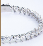 Bracelet Tennis Cœur Moissanite VVS – S925