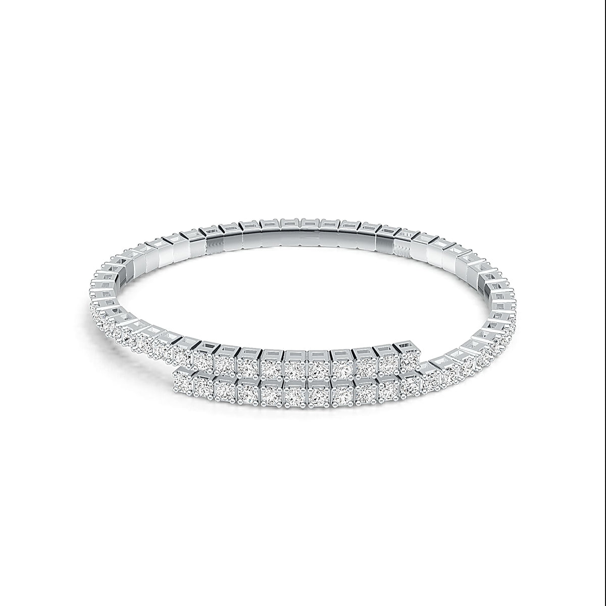 Bracelet Open Tennis Bangle Moissanite VVS – S925