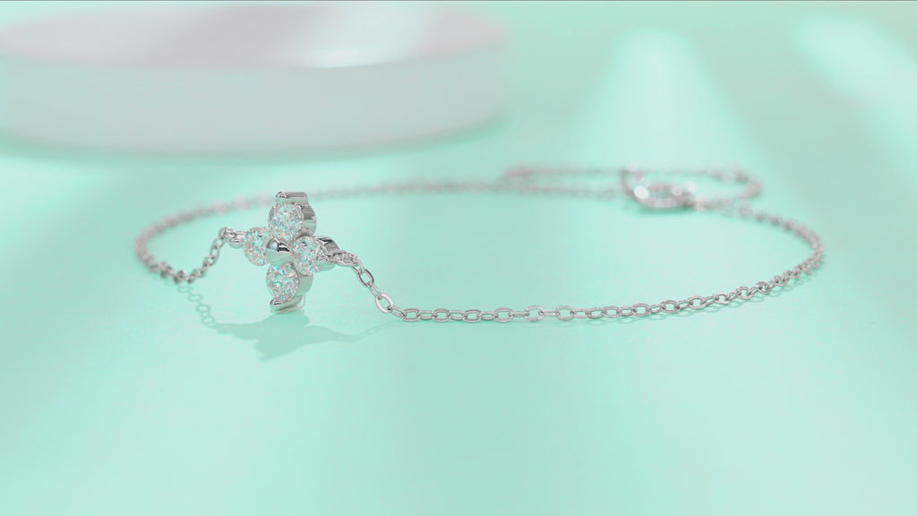 Bracelet Floral Moissanite VVS – S925