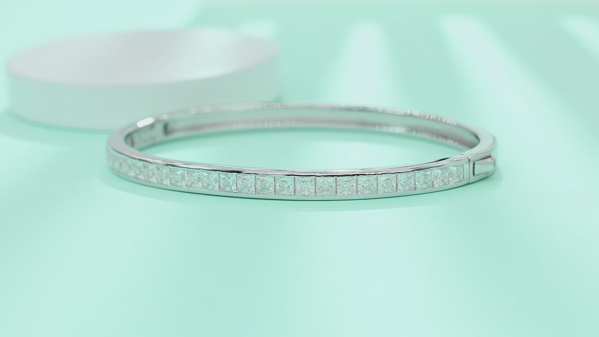 Bracelet Bangle Pavé Moissanite VVS – S925