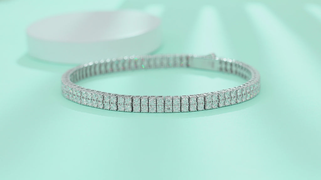Bracelet Tennis Double Row Moissanite VVS – S925