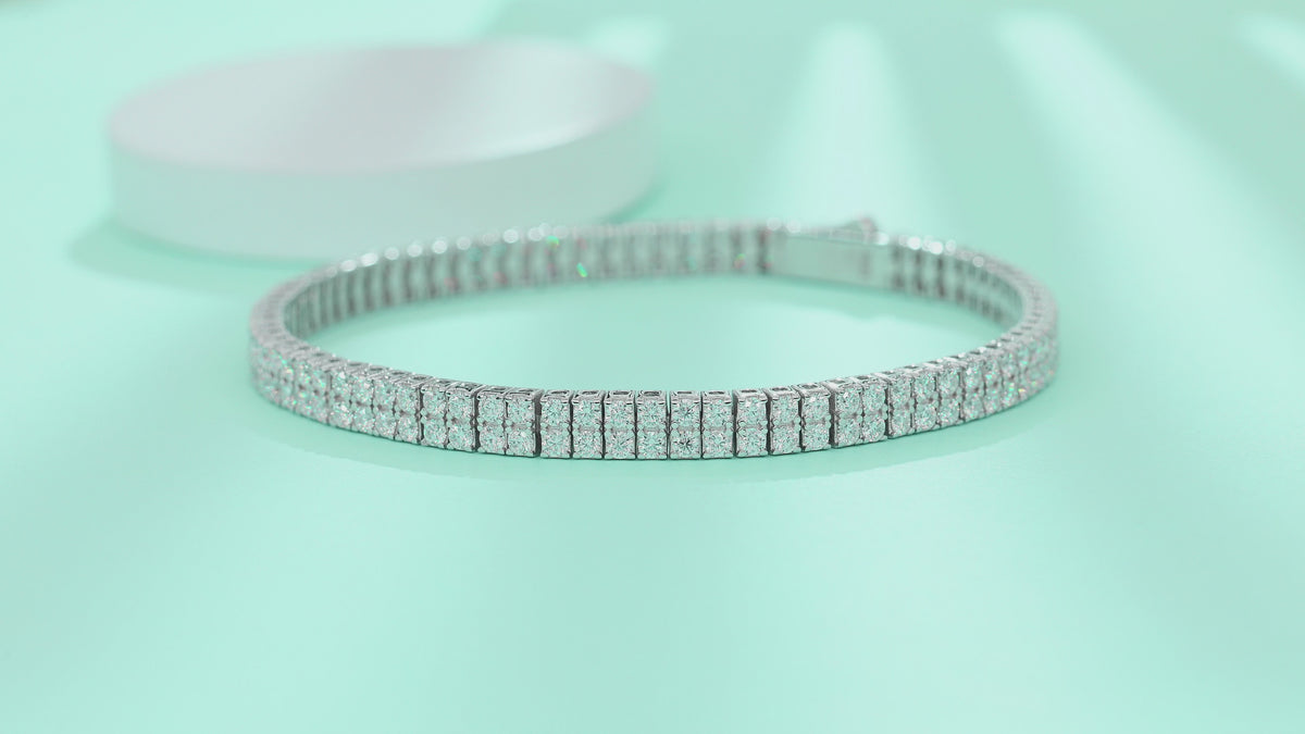Bracelet Tennis Double Row Moissanite VVS – S925
