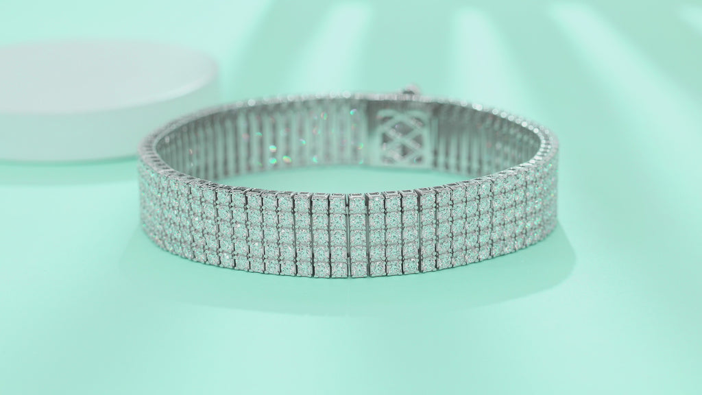 Bracelet Tennis Six Row Moissanite VVS – S925