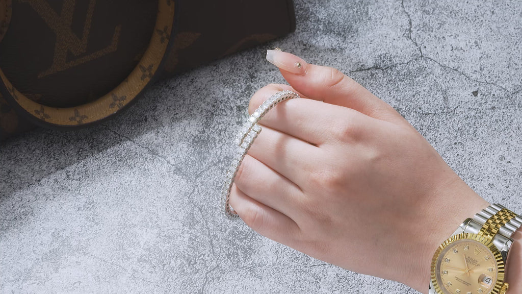 Bracelet Open Tennis Bangle Moissanite VVS – S925