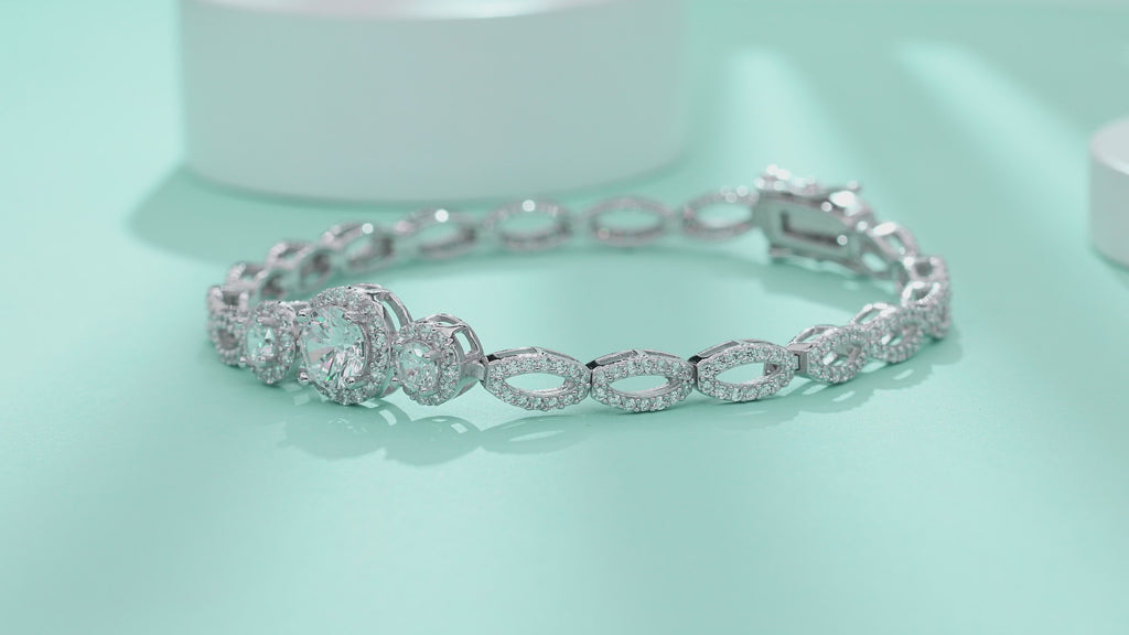 Bracelet Infinity Halo Moissanite VVS – S925