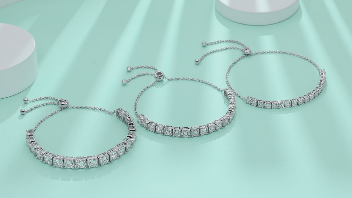 Bracelet Adjustable Tennis Moissanite VVS – S925