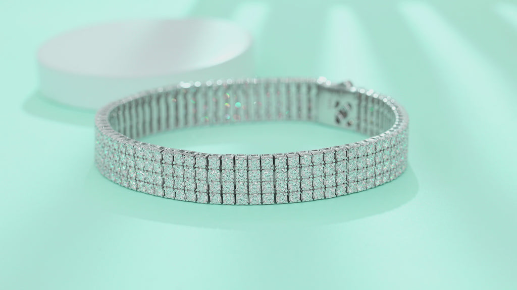 Bracelet Tennis Five Row Moissanite VVS – S925