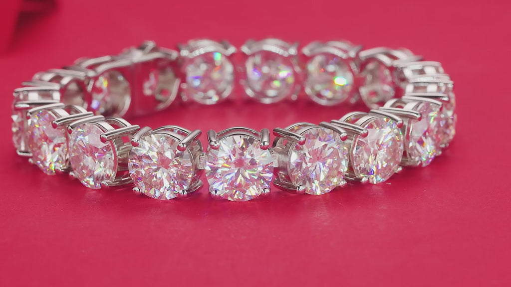 Bracelet Tennis Round Moissanite VVS – S925