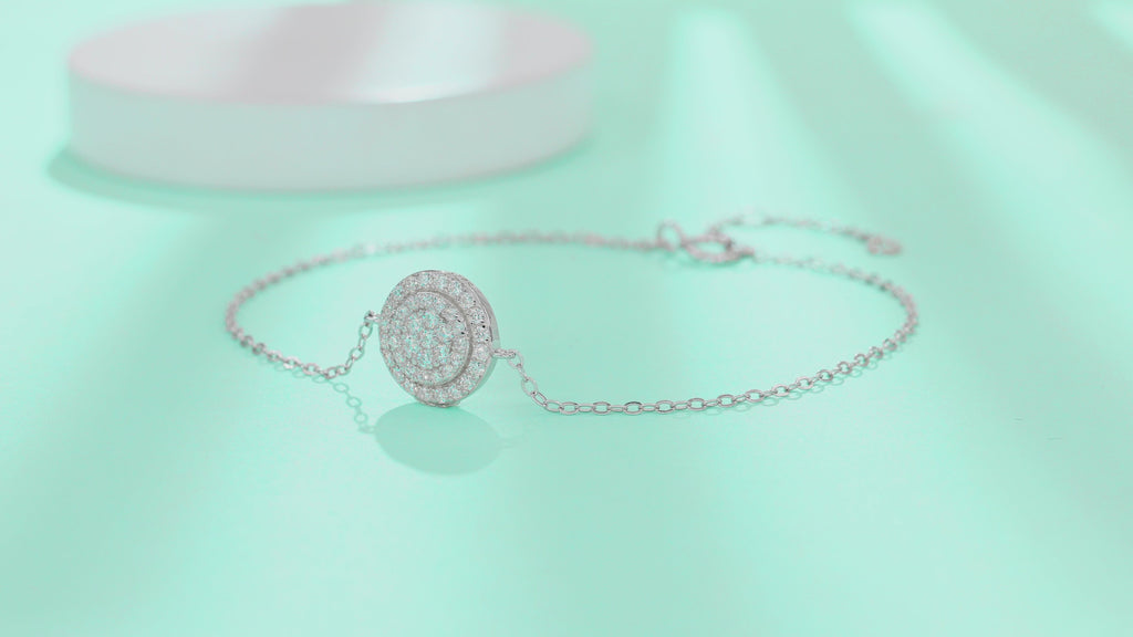 Bracelet Round Pavé Moissanite VVS – S925